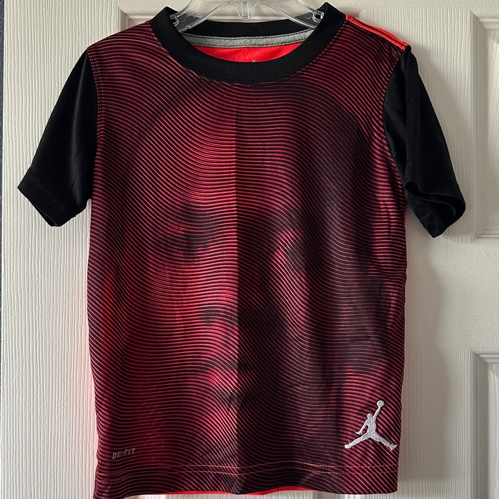Jordan Kids Black and Red Shirt